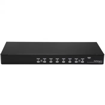 StarTech.com 8 pordiga 1U riiulisse paigaldatav USB KVM-lüliti komplekt OSD ja kaablitega
