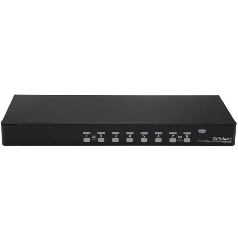 StarTech.com 8 pordiga 1U riiulisse paigaldatav USB KVM-lüliti komplekt OSD ja kaablitega