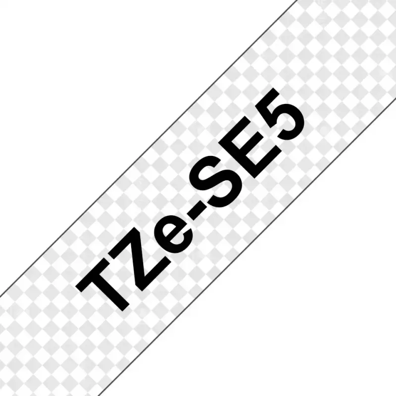 Sildistuslint Brother TZE-SE5 — 24 mm x 8 m, must valgel