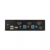 StarTech.com 2-pordiline DisplayPort KVM-lüliti, 8K 60Hz / 4K 144Hz, üks ekraan, DP 1.4, 2x USB 3.0 porti, 4x USB 2.0 HID-porti, nupu- ja kiirklahvidega ümberlülitamine, TAA nõuetele vastav – operatsioonisüsteemist sõltumatu, metallkorpus