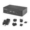 StarTech.com 2-pordiline DisplayPort KVM-lüliti, 8K 60Hz / 4K 144Hz, üks ekraan, DP 1.4, 2x USB 3.0 porti, 4x USB 2.0 HID-porti, nupu- ja kiirklahvidega ümberlülitamine, TAA nõuetele vastav – operatsioonisüsteemist sõltumatu, metallkorpus