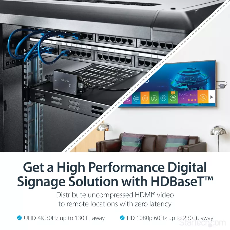 StarTech.com HDMI üle CAT5e HDBaseT pikendaja – toide üle kaabli – Ultra HD 4K – TAA