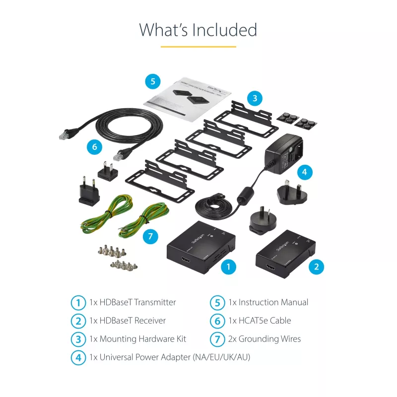 StarTech.com HDMI üle CAT5e HDBaseT pikendaja – toide üle kaabli – Ultra HD 4K – TAA