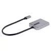 StarTech.com USB-C–kahekordse DisplayPort 1.4 adapteriga, USB USB-C mitme monitori MST-jaotur, kahe 5K 60 Hz DP sülearvutiekraani laiendaja/jagaja, HDR, eriti pikk sisseehitatud kaabel – ainult Windows