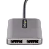 StarTech.com USB-C–kahekordse DisplayPort 1.4 adapteriga, USB USB-C mitme monitori MST-jaotur, kahe 5K 60 Hz DP sülearvutiekraani laiendaja/jagaja, HDR, eriti pikk sisseehitatud kaabel – ainult Windows