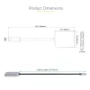 StarTech.com USB-C–kahekordse DisplayPort 1.4 adapteriga, USB USB-C mitme monitori MST-jaotur, kahe 5K 60 Hz DP sülearvutiekraani laiendaja/jagaja, HDR, eriti pikk sisseehitatud kaabel – ainult Windows
