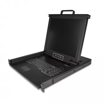 StarTech.com racki monteeritav KVM-konsool - ühe pordi VGA KVM 17-tollise LCD-kuvariga serveririiuli jaoks - täisfunktsionaalne universaalne 1U LCD KVM-sahtel koos kaablite ja riistvaraga - USB-toega - 50 000 MTBF