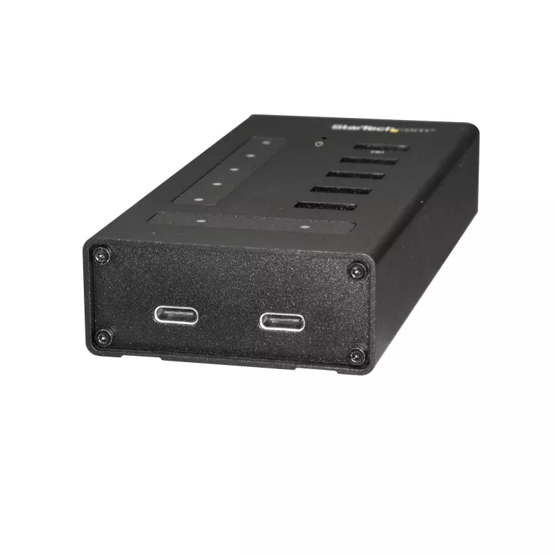 StarTech.com 7 pordiga USB-C jaotur – USB USB-C kuni 2x USB-C/5x USB-A – äriklassi metallist USB 3.0 jaotur – SuperSpeed USB 3.2 Gen 1 (5 Gbit/s) – isetoitega – BC 1.2 kiirlaadimine – paigaldatav/vastupidav