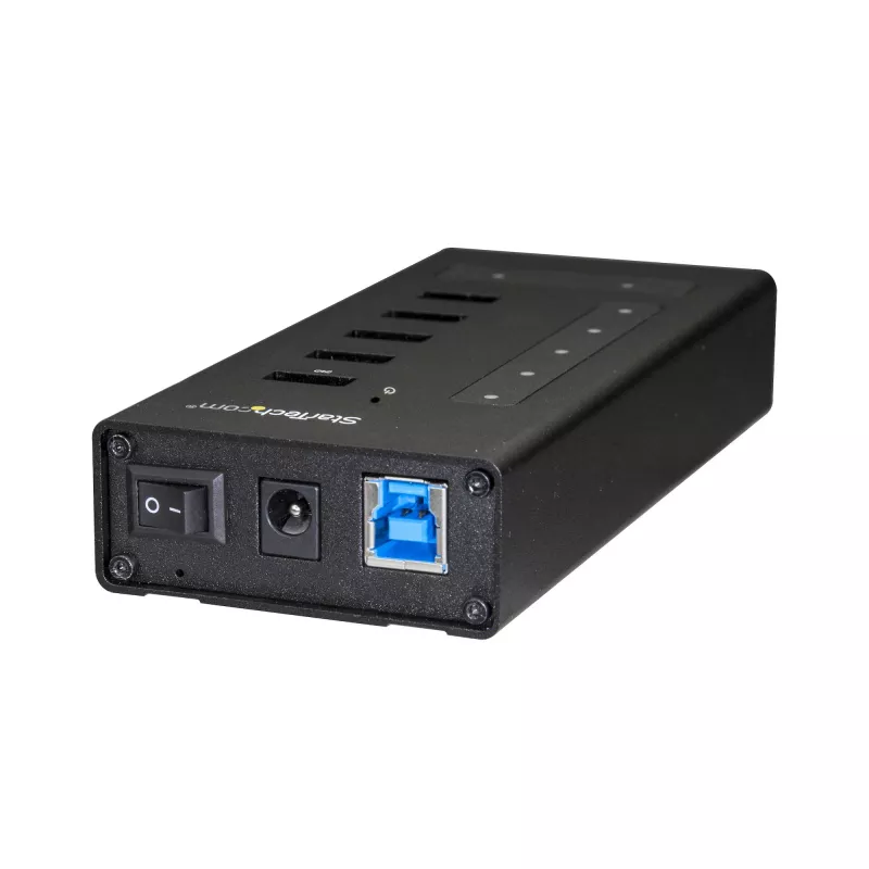 StarTech.com 7 pordiga USB-C jaotur – USB USB-C kuni 2x USB-C/5x USB-A – äriklassi metallist USB 3.0 jaotur – SuperSpeed USB 3.2 Gen 1 (5 Gbit/s) – isetoitega – BC 1.2 kiirlaadimine – paigaldatav/vastupidav