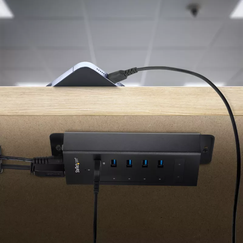 StarTech.com 7 pordiga USB-C jaotur – USB USB-C kuni 2x USB-C/5x USB-A – äriklassi metallist USB 3.0 jaotur – SuperSpeed USB 3.2 Gen 1 (5 Gbit/s) – isetoitega – BC 1.2 kiirlaadimine – paigaldatav/vastupidav