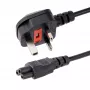 StarTech.com 3 jalga (1 m) Ühendkuningriigi sülearvuti toitekaabel, BS 1363 kuni C5 (ristikuleht), 2,5 A 250 V, 18AWG, Ühendkuningriigi sülearvuti asendusjuhe, printeri toitekaabel, sülearvuti laadija juhe, sülearvuti toiteploki juhe