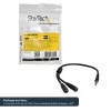 StarTech.com Peakomplekti adapter peakomplektidele, millel on eraldi kõrvaklappide/mikrofoni pistikud – 3,5 mm 4 kontakti emane isas 2x 3 kontakti 3,5 mm