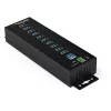 StarTech.com 10-pordiline USB 3.0 jaotur toiteadapteriga – tööstuslik metallist USB-A jaotur ESD ja 350 W liigpingekaitsega – DIN/seina/lauale kinnitatav – kiire USB 3.2 Gen 1 (5 Gbps) jaotur