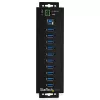 StarTech.com 10-pordiline USB 3.0 jaotur toiteadapteriga – tööstuslik metallist USB-A jaotur ESD ja 350 W liigpingekaitsega – DIN/seina/lauale kinnitatav – kiire USB 3.2 Gen 1 (5 Gbps) jaotur