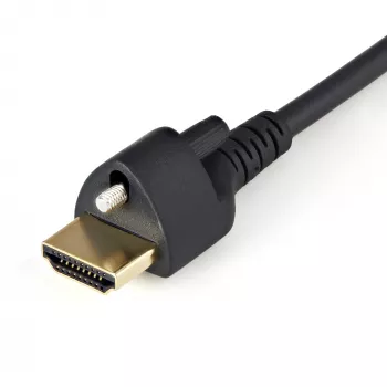 StarTech.com 6ft (2m) HDMI kaabel lukustuskruviga - 4K 60Hz HDR - High Speed HDMI 2.0 monitorikaabel lukustuskruviga konnektoriga turvaliseks ühenduseks - HDMI kaabel Ethernetiga - M/M