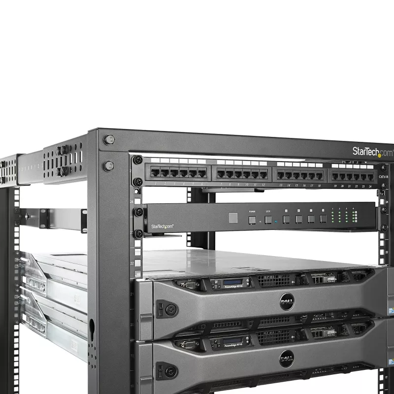 StarTech.com 1U 19-tollised serveririiuli siinid – 24-36 tolli reguleeritava sügavusega – universaalsed 4-postilised riiulipaigalduse siinid – võrguseadmete/serveri/UPS-i paigaldussiinide komplekt HPE ProLiant Dell PowerEdge