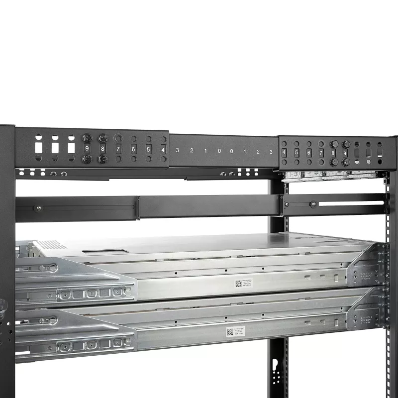 StarTech.com 1U 19-tollised serveririiuli siinid – 24-36 tolli reguleeritava sügavusega – universaalsed 4-postilised riiulipaigalduse siinid – võrguseadmete/serveri/UPS-i paigaldussiinide komplekt HPE ProLiant Dell PowerEdge