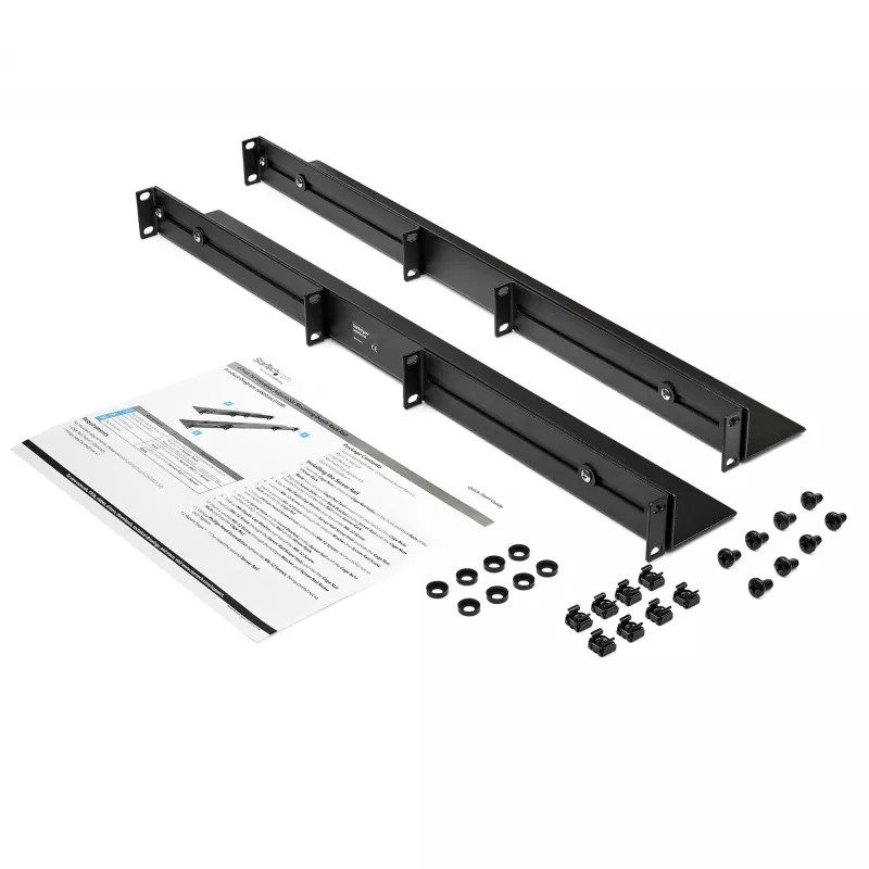 StarTech.com 1U 19-tollised serveririiuli siinid – 24-36 tolli reguleeritava sügavusega – universaalsed 4-postilised riiulipaigalduse siinid – võrguseadmete/serveri/UPS-i paigaldussiinide komplekt HPE ProLiant Dell PowerEdge