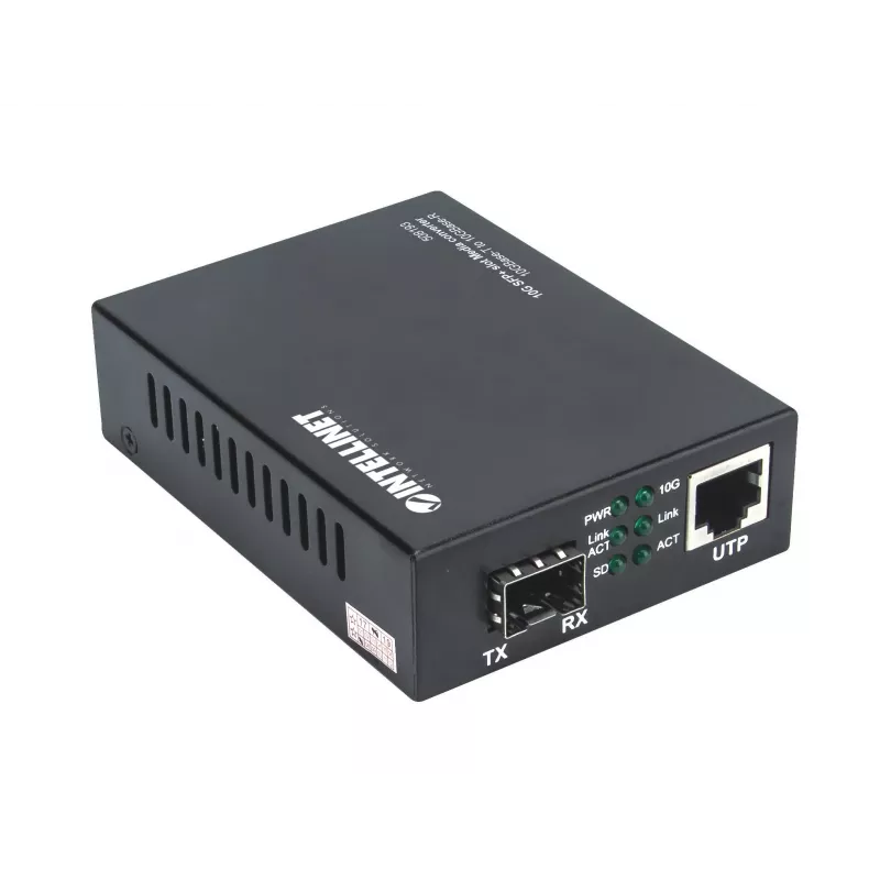 Intellinet 10GBase-T kuni 10GBase-R meediumimuundur, 1 x 10 GB SFP+ pesa, 1 x 10GB RJ45 port
