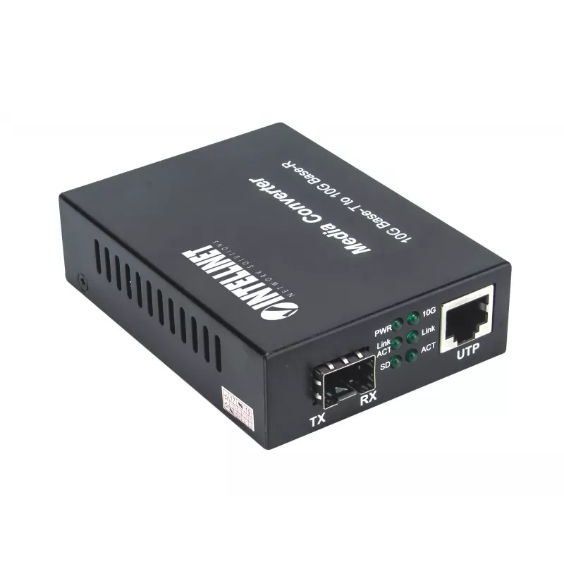 Intellinet 10GBase-T kuni 10GBase-R meediumimuundur, 1 x 10 GB SFP+ pesa, 1 x 10GB RJ45 port