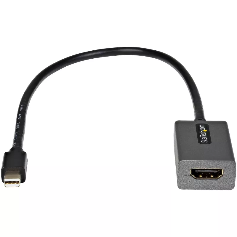 StarTech.com Mini DisplayPort HDMI-le adapter - mDP HDMI-adapteri adapter - 1080p - Mini DisplayPort 1.2 HDMI-ekraanile/kuvarile - Mini DP HDMI-videomuundur - 12 tolli pikkune kinnitatud kaabel - Uuendatud versioon MDP2HDMI-st
