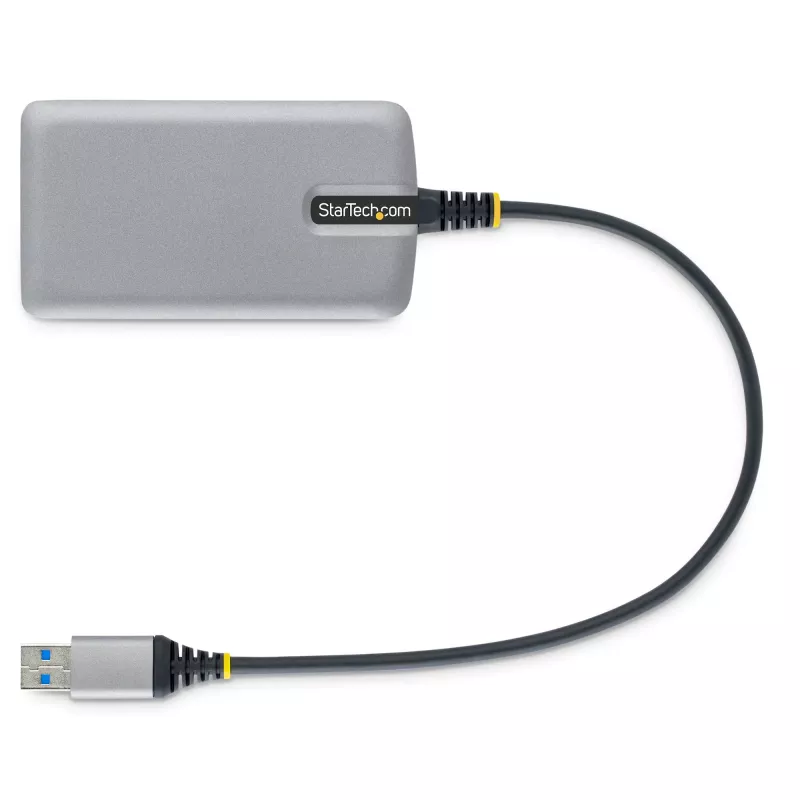 StarTech.com 4-pordiline USB-jaotur – USB 3.0 5 Gbps, siiniga toidetav, USB-A kuni 4x USB-A jaotur koos valikulise lisatoitesisendiga – kaasaskantav laua-/sülearvuti USB-jaotur, 1 jala/30 cm kaabel, USB-laiendusjaotur