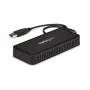 StarTech.com USB 3.0 Mini dokk - Kahe monitoriga USB-A dokkimisjaam DisplayPort 4K 60Hz video ja Gigabit Ethernetiga - 1 jala (30 cm) kaabel - Kaasaskantav USB 3.1 Gen 1 Type-A sülearvuti adapter