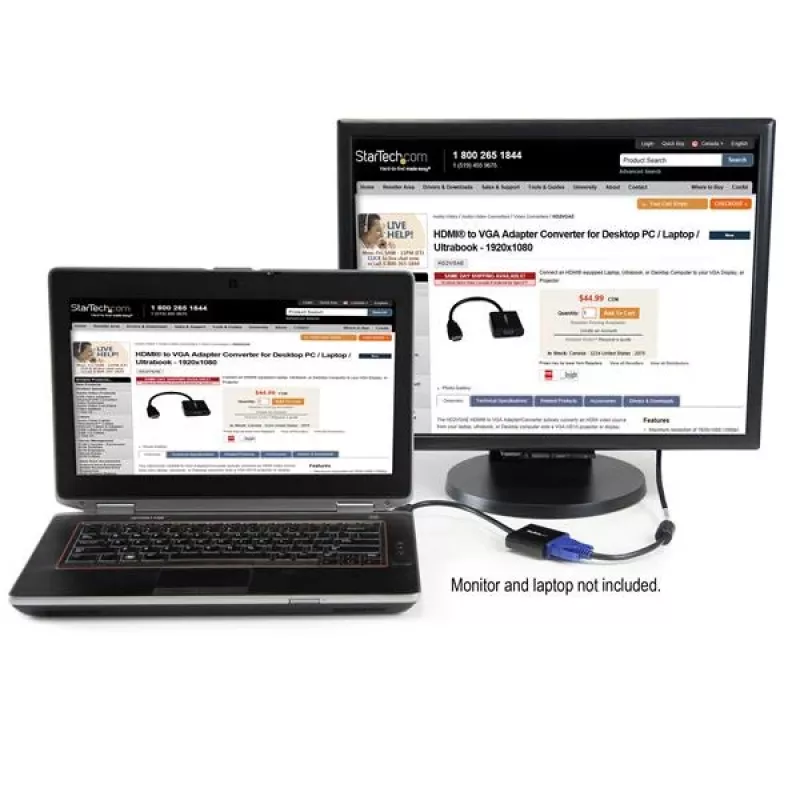 StarTech.com HDMI-VGA adaptermuundur lauaarvutile/sülearvutile/ultrabookile – 1920x1080