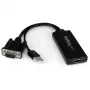 StarTech.com VGA-HDMI-adapter USB-heli ja -toitega – kaasaskantav VGA-HDMI-muundur – 1080p