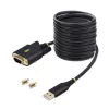 StarTech.com 10 jala (3 m) USB-jadaliidese adapterikaabel, COM-säilitamine, vahetatavad kruvid/mutrid, USB-A - DB9 RS232, FTDI IC, ESD-kaitse, Windows/macOS/Linux