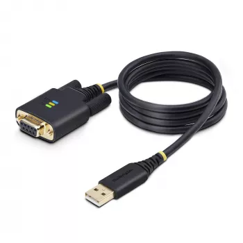 StarTech.com 3 jala (1 m) USB nullmodemi jadaadapteri kaabel, vahetatavad DB9 kruvid/mutrid, COM-i säilitamine, USB-A kuni RS232, FTDI, 4. taseme ESD kaitse, Windows/macOS/ChromeOS/Linux – vastupidav TPE konstruktsioon