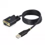 StarTech.com 3 jala (1 m) USB nullmodemi jadaadapteri kaabel, vahetatavad DB9 kruvid/mutrid, COM-i säilitamine, USB-A kuni RS232, FTDI, 4. taseme ESD kaitse, Windows/macOS/ChromeOS/Linux – vastupidav TPE konstruktsioon