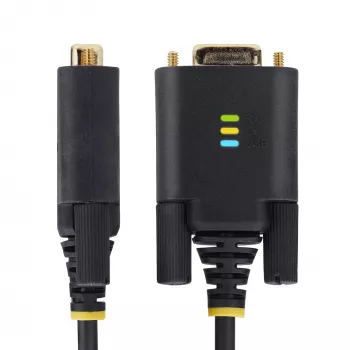 StarTech.com 3 jala (1 m) USB nullmodemi jadaadapteri kaabel, vahetatavad DB9 kruvid/mutrid, COM-i säilitamine, USB-A kuni RS232, FTDI, 4. taseme ESD kaitse, Windows/macOS/ChromeOS/Linux – vastupidav TPE konstruktsioon