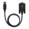 StarTech.com 3 jala (1 m) USB nullmodemi jadaadapteri kaabel, vahetatavad DB9 kruvid/mutrid, COM-i säilitamine, USB-A kuni RS232, FTDI, 4. taseme ESD kaitse, Windows/macOS/ChromeOS/Linux – vastupidav TPE konstruktsioon