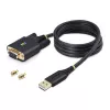 StarTech.com 3 jala (1 m) USB nullmodemi jadaadapteri kaabel, vahetatavad DB9 kruvid/mutrid, COM-i säilitamine, USB-A kuni RS232, FTDI, 4. taseme ESD kaitse, Windows/macOS/ChromeOS/Linux – vastupidav TPE konstruktsioon