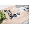Pikendusjuhe Digitus paindlik 4-pistikuga ja 2 USB-pordi ja lülitiga