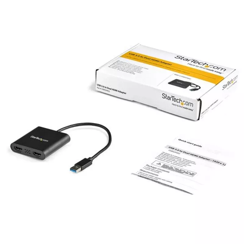 StarTech.com USB 3.0 – kahe HDMI-ga adapter, USB – 2x HDMI monitorimuundur Windowsile (ei toeta macOS/ChromeOS/Linuxit) – TAA