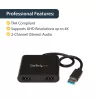 StarTech.com USB 3.0 – kahe HDMI-ga adapter, USB – 2x HDMI monitorimuundur Windowsile (ei toeta macOS/ChromeOS/Linuxit) – TAA