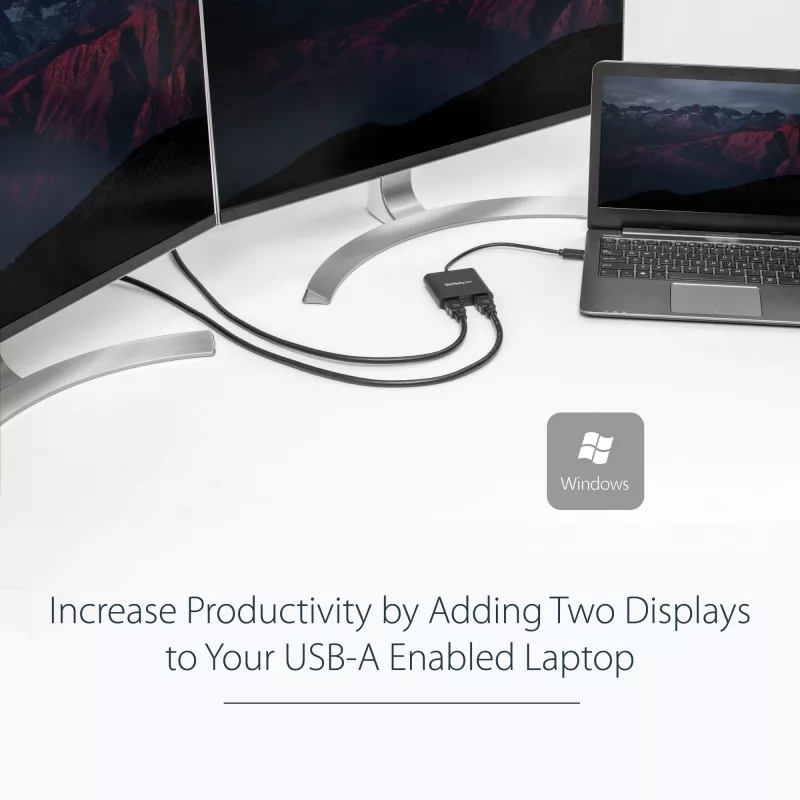 StarTech.com USB 3.0 – kahe HDMI-ga adapter, USB – 2x HDMI monitorimuundur Windowsile (ei toeta macOS/ChromeOS/Linuxit) – TAA