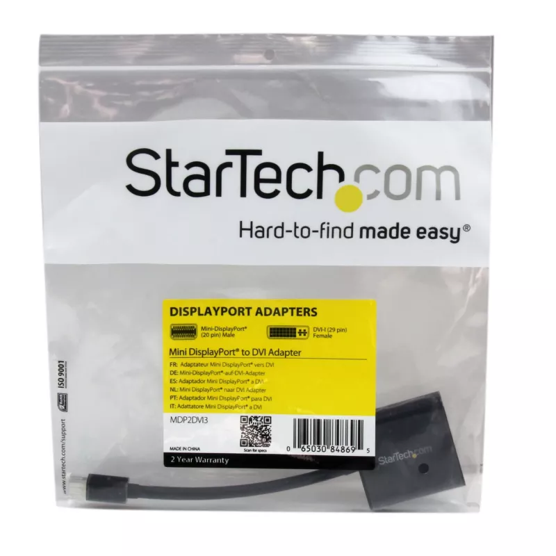 StarTech.com Mini DisplayPort-DVI-adapter - Mini DP DVI-D muundur - 1080p video - mDP või Thunderbolt 1/2 Mac/PC DVI monitorile - kompaktne mDP 1.2 DVI ühe kanaliga adapteri dongel