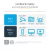 StarTech.com 1m CAT6a Ethernet kaabel - 10 Gigabit Shielded Snagless RJ45 100W PoE Patch Cord - 10GbE STP võrgukaabel w/Strain Relief - hall Individually Tested/Wiring is UL Certified/TIA