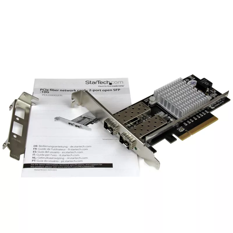 StarTech.com 2-pordine 10G fiibervõrgukaart avatud SFP+-ga - PCIe, Inteli kiibistik
