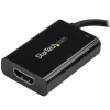 StarTech.com USB C-HDMI 2.0 adapter toiteedastusega - 4K 60Hz USB-C HDMI-ekraani videomuundur - 60W PD läbiv laadimisport - Thunderbolt 3 ühilduv - Must