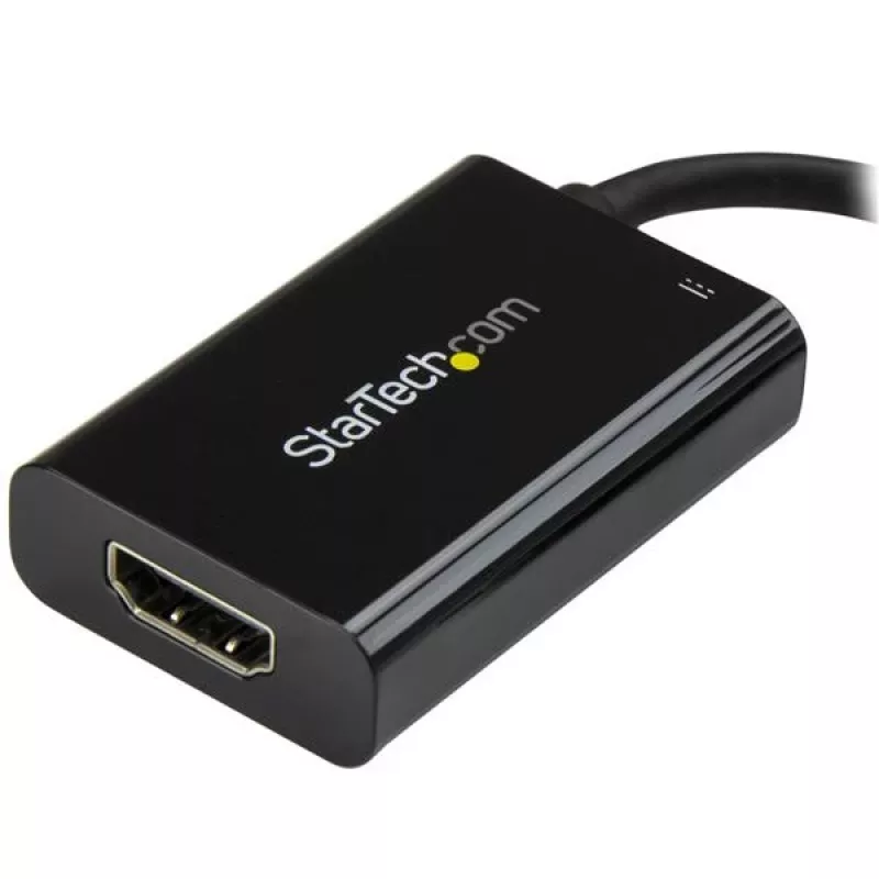 StarTech.com USB C-HDMI 2.0 adapter toiteedastusega - 4K 60Hz USB-C HDMI-ekraani videomuundur - 60W PD läbiv laadimisport - Thunderbolt 3 ühilduv - Must