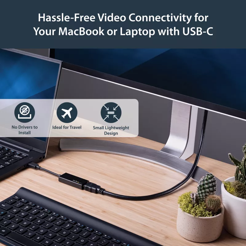 StarTech.com USB-C HDMI-adapter – 4K 60 Hz, USB-C, HDMI-väljund, 3840 × 2160 pikslit