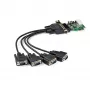 StarTech.com 4-pordiline PCI Express RS232 jadaliidese adapterkaart – PCIe RS232 jadahosti kontrollerkaart – PCIe jadaliidesele DB9 – 16950 UART – madala profiiliga laienduskaart – Windows/Linux – TAA