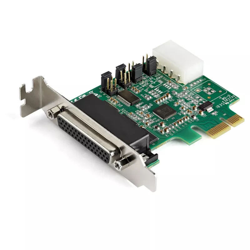 StarTech.com 4-pordiline PCI Express RS232 jadaliidese adapterkaart – PCIe RS232 jadahosti kontrollerkaart – PCIe jadaliidesele DB9 – 16950 UART – madala profiiliga laienduskaart – Windows/Linux – TAA