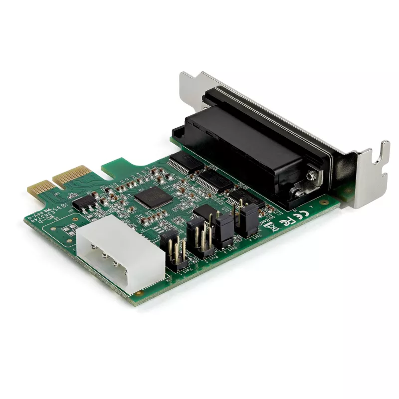 StarTech.com 4-pordiline PCI Express RS232 jadaliidese adapterkaart – PCIe RS232 jadahosti kontrollerkaart – PCIe jadaliidesele DB9 – 16950 UART – madala profiiliga laienduskaart – Windows/Linux – TAA