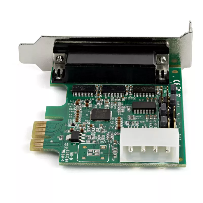 StarTech.com 4-pordiline PCI Express RS232 jadaliidese adapterkaart – PCIe RS232 jadahosti kontrollerkaart – PCIe jadaliidesele DB9 – 16950 UART – madala profiiliga laienduskaart – Windows/Linux – TAA