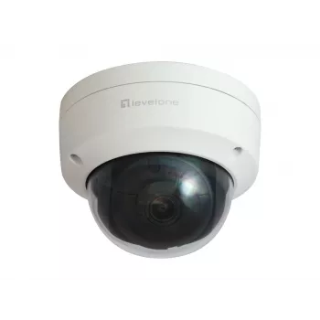 LevelOne GEMINI fikseeritud kupliga IP-võrgukaamera, 4-megapikslit, H.265, 802.3af PoE, IR LED-id, sise-/väliskasutuseks